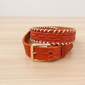 Western Belt Womens XS Native Aztec Tribal Boho Tooled Embroidered Southwestern